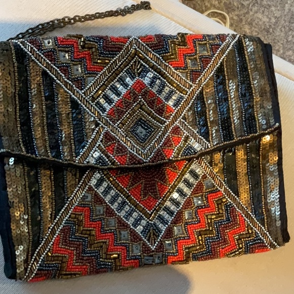 Multicolor Beaded Clutch from Anthropologie - Picture 3 of 7